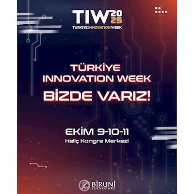 Biruni Teknopark olarak biz de Türkiye Innovation Week 2025’teyiz. Sizleri de standımıza bekliyoruz!