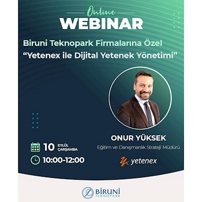 Biruni Teknopark olarak, firmalarımıza özel avantajlar ve fırsatlar sunan Yetenex iş birliğini başlatmış bulunuyoruz!
