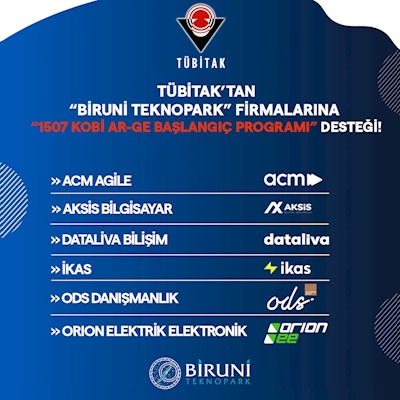 Firmalarımızdan “TÜBİTAK 1507 Sanayi Ar-Ge Başlangıç Destek Programı” Proje Başarısı!